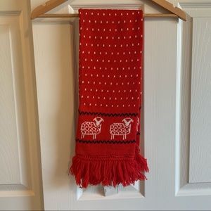 Pendleton Virgin Wool Red Sheep Scarf